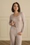 18229 WOMEN'S ROUND-NECK LONG-SLEEVED PAJAMA SET