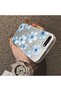 iPhone 7 Plus Compatible Silicone Hard-Edge Back Case with Floral Print—Romantic Couple Phone Case - 4