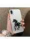 iPhone XR-Compatible Silicone Hard-Edge Back Case with Patterned "Lovers" Design Phone Case - 3