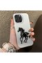 iPhone 16 Pro Max Compatible Silicone Edge-Reinforced Back Case with Patterned "Lovers" Design Phone Case - 3