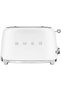 Retro 50's Style, 2 Slice Toaster, Self Centering, Multifunction, Matte White