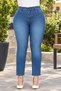 Comfortable, Full-Stretch Fabric, High-Waisted Plus-Size Women's Black Jeans - 2