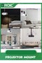 Universal Projector Mount Wall or Ceiling Bracket with Adjustable Height and Extendable Arms T - 4