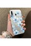 Samsung Galaxy A30 Compatible Silicone Hard-Edge Back Case with Floral Print—Romantic Couple Phone Case - 3