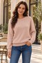 Women's Long-Sleeve Crew-Neck Basic Knit Blouse - New Season: Minimalist Elegance and Timeless Chic