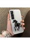 غطاء خلفي صلب من السيليكون متوافق مع هاتف Realme C65، بتصميم حصان، مناسب للزوجين. - 3