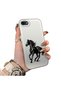 iPhone 8-Compatible Silicone Hard-Edge Back Case with Patterned "Lovers" Design Phone Case