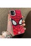 iPhone 11-Compatible Silicone Hard-Edge Back Case with Spider-Man Design—Couple's Phone Case - 3