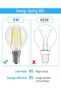 مصباح LED E14، تصميم كرة الجولف الصغيرة، قاعدة إديسون، 4 واط، قابل للتعتيم، أبيض بارد 6000 كلفن، تصميم كلاسيكي صغير مستدير. - 7