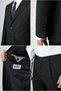 4 Drop Relaxed Fit Comfortable Cut Striped Pointed Collar Suit - 3