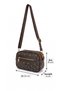 Women's Monogram Patterned Multi-Compartment Long Strap Cross Shoulder Bag - 5