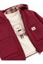 Boys' Burgundy Hooded Zipper 3-Piece Set - 3