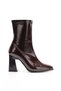 Women's Thick Heel, Pointed Toe, Zip-Up Stretch Boots - 8