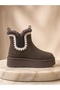 - Comfort Platform Suede Boots – Fur-Trimmed, White Crochet Details, Comfortable and Stylish - 6