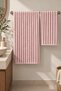 100% Cotton Striped 2-Piece Towel Set 50x90 + 70x140 cm – Soft and Absorbent Towels - 2