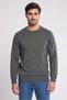 Men Crew Neck Long Sleeve Knitted Sweater, Olive