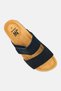 Women Velcro Two Strap Cork Sandals, Black - 3