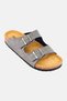 Men Slip On Cork Sandals, Dark Grey