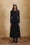 Black Cup-Detail Flared Skirt - 3