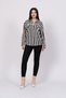 Women's Summer Black Striped Long Oversized Shirt 70009 - 5