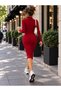 Women's Turtleneck Knitwear Dress - 3