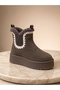 - Comfort Platform Suede Boots – Fur-Trimmed, White Crochet Details, Comfortable and Stylish