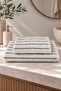 100% Cotton Striped 2-Piece Towel Set 50x90 + 70x140 cm – Soft and Absorbent Towels