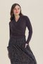 Long-Sleeved Wrap Blouse with Draped Details - 3