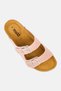 Women Slip On Cork Sandals, Blush Pink - 3