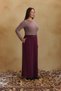 Burgundy Elastic-Waist Pants-Skirt - 5