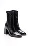 Women's Thick Heel, Pointed Toe, Zip-Up Stretch Boots