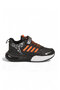 Black and Orange Boys' Sneakers with Velcro Straps and Thick Soles, Sneakers 748 - 3