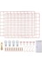 Rose Gold Wall Grid Panel Set of 2, Mesh Photo Display Board