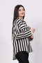 Women's Summer Black Striped Long Oversized Shirt 70009 - 3