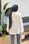 White Tunic with Sleeve Detail and Waist Tie-Detail - 4