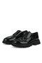 , Men's Genuine Leather Shoes 1631071Z20277 Black - 7