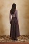 Brown Jacquard Flared Skirt - 6