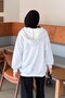 Hooded Zippered Sweatshirt Cardigan Gray - 4