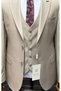 Classics Men's Slim Fit 6-Drop Pointed-Collar Vest Set Polyviscose Suit with Double Slits - 3