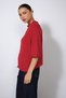 Mock Neck, RAGLAN SLEEVES, BUTTONED KNITTED CARDIGAN, RED - 3