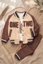 Boys' Baby and Toddler 3-Piece Set with a Coffee-Colored College-Style Jacket - Cotton Embroidered Sporty Outfit - 2
