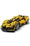 422-Piece Yellow Sports Car Building Set, 1:18 Scale, with Opening Doors and Rotating Steering Wheel, Ages 6+ - 2