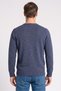 Men Crew Neck Long Sleeve Knitted Sweater, Slate Blue - 4