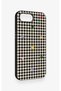 iPhone 16E-Compatible Silicone Case with Heart-Shaped Plaid Pattern - 3