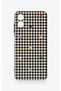 Samsung A06 Compatible Silicone Case with Heart-Shaped Plaid Pattern - 2