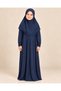 Girls' Jersey Prayer Dress with Built-in Headscarf, 9–10–11 Years, 110 cm, for Girls, Light Blue - 2