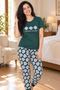 Modal Breathable Fabric Round-Neck Long-Leg Pajama Set 113 - 2
