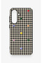 Samsung A56 Compatible Silicone Case with Heart-Shaped Plaid Pattern - 2