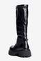 Women's Stretch Boots with Zipper and Thick Soles - Kenza Black - 3