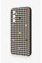 Samsung M34 Compatible Silicone Case with Heart-Shaped Plaid Pattern - 4